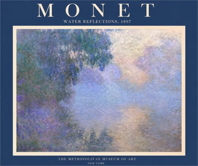 Monet Water Reflections No6 - Plakát
