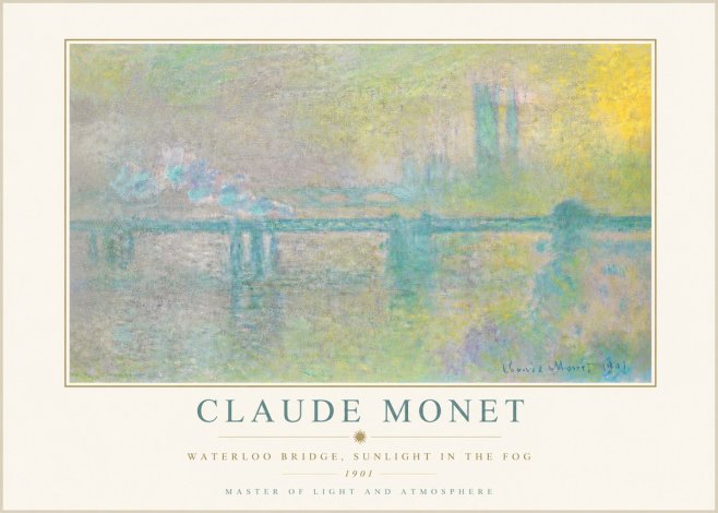 Monet Waterloo Bridge, Sunlight in the Fog II No5 - Plakát