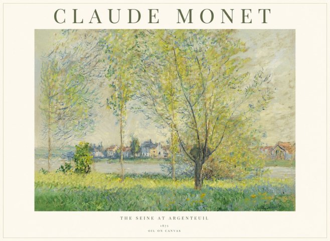 Monet The Seine at Argenteil No1 - Plakát