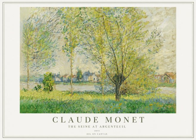 Monet The Seine at Argenteil No3 - Plakát