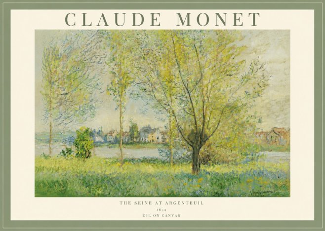 Monet The Seine at Argenteil No4 - Plakát