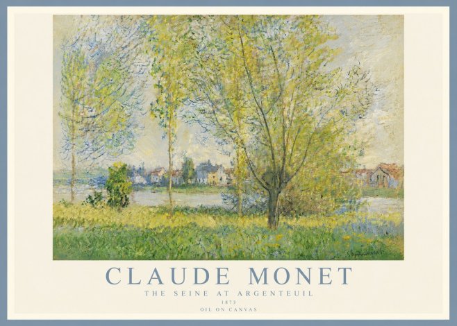Monet The Seine at Argenteil No5 - Plakát