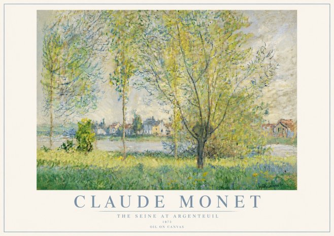 Monet The Seine at Argenteil No6 - Plakát