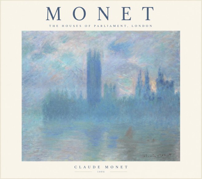 Monet The Houses of Parliament, London I No1 - Plakát