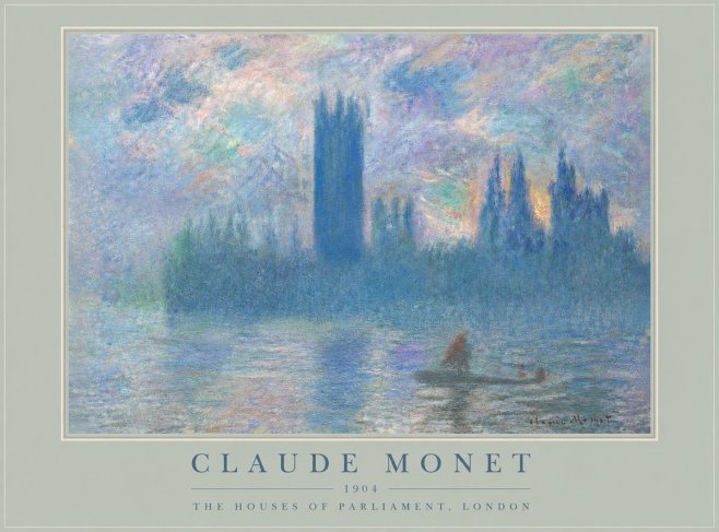 Monet The Houses of Parliament, London I No4 - Plakát