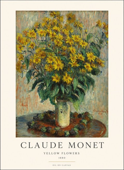 Monet Yellow Flowers No1 - Plakát