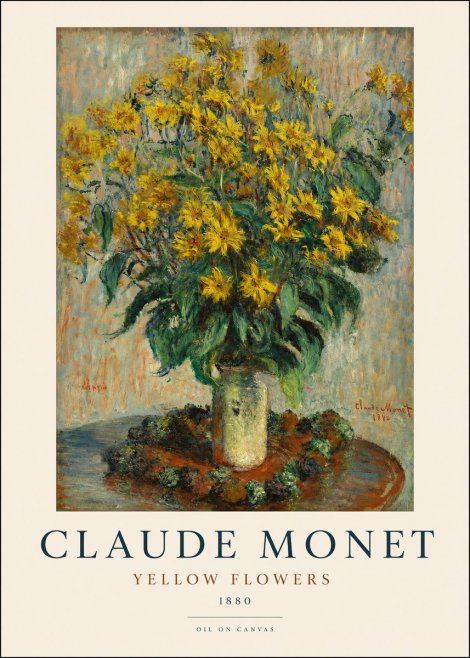 Monet Yellow Flowers No3 - Plakát