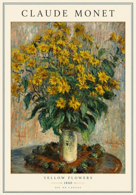 Monet Yellow Flowers No4 - Plakát