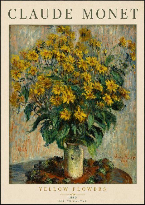 Monet Yellow Flowers No5 - Plakát