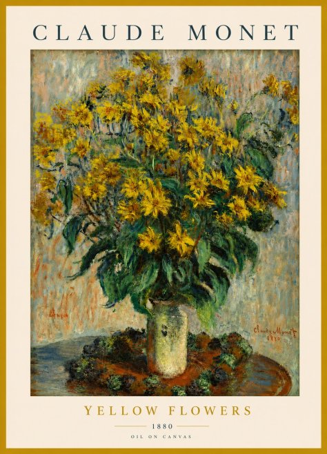 Monet Yellow Flowers No6 - Plakát