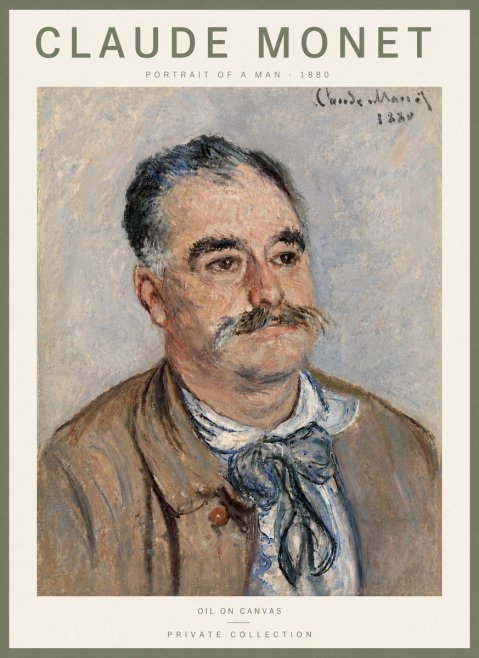 Monet Portrait of a Man No5 - Plakát