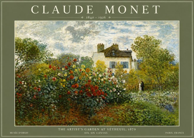 Monet The Artist's Garden at Vétheuil, 1879 No6 - Plakát