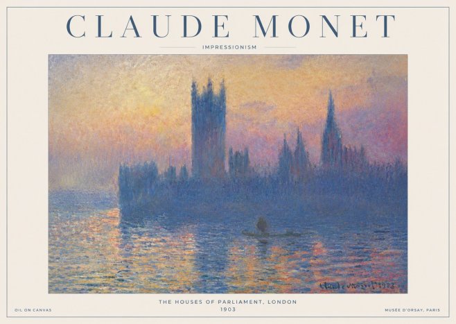 Monet The Houses of Parliament, London II No4 - Plakát