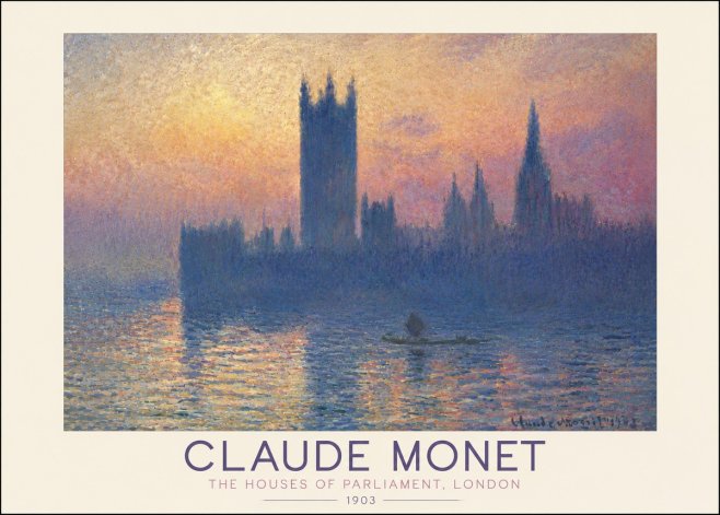 Monet The Houses of Parliament, London II No5 - Plakát