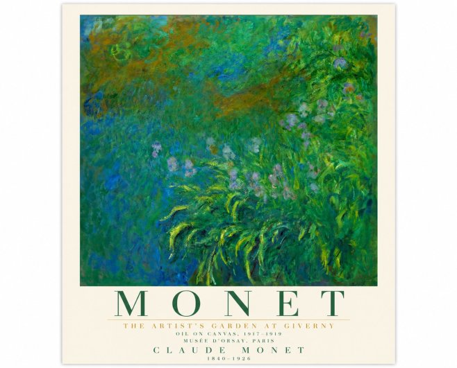 Monet The Artist's Garden at Giverny No5 - Plakát