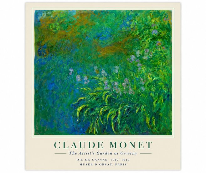 Monet The Artist's Garden at Giverny No6 - Plakát
