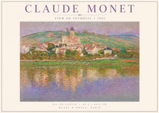 Monet View of Vétheuil I No4 - Plakát