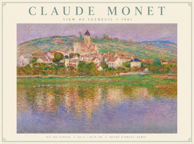 Monet View of Vétheuil I No5 - Plakát