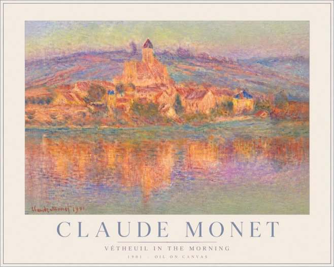 Monet Vétheuil in the Morning No5 - Plakát