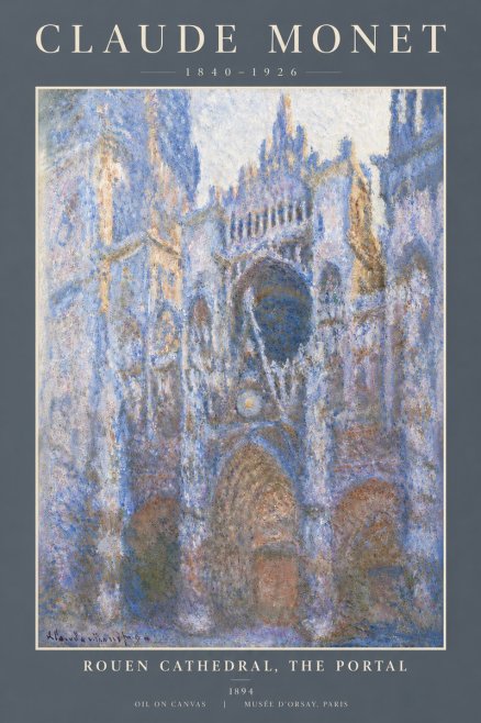 Monet Rouen Cathedral, the Portal No5 - Plakát