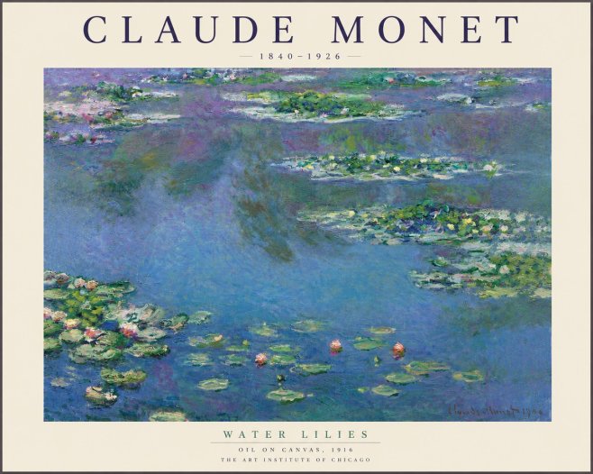 Monet Water Lilies I No4 - Plakát