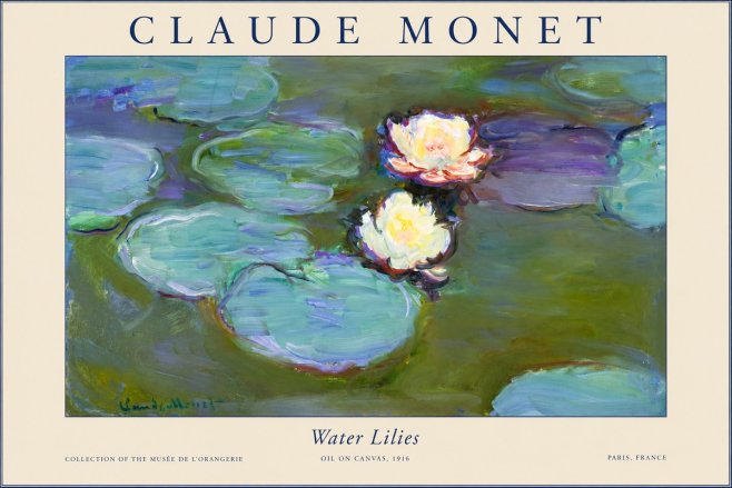 Monet Water Lilies II No1 - Plakát