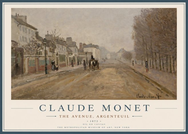 Monet The Avenue, Argenteuil No2 - Plakát