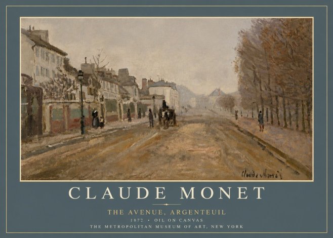 Monet The Avenue, Argenteuil No4 - Plakát