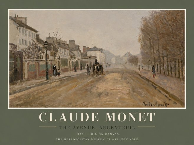 Monet The Avenue, Argenteuil No6 - Plakát