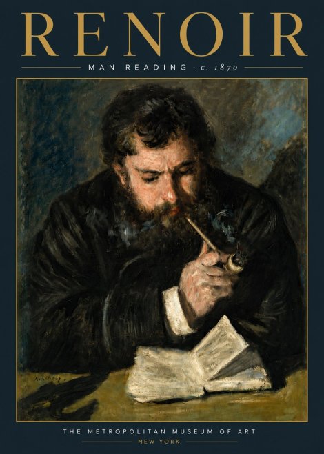 Renoir Man Reading No5 - Plakát