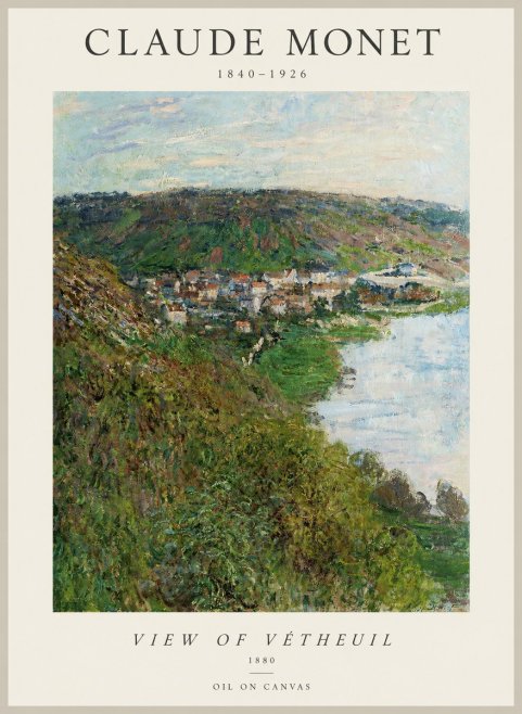 Monet View of Vétheuil II No1 - Plakát