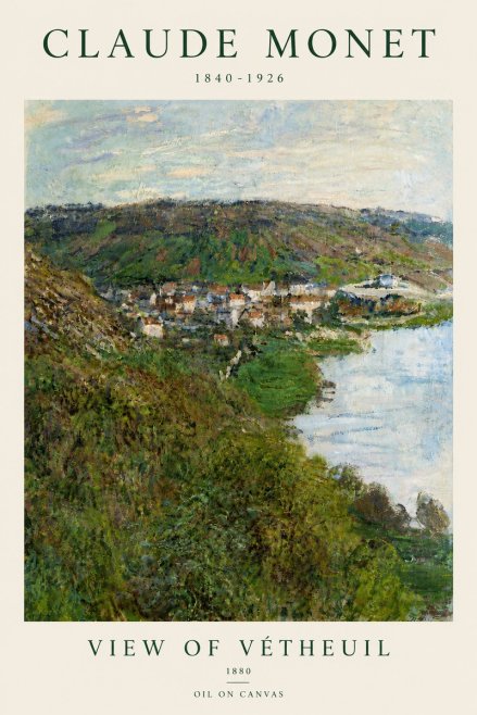 Monet View of Vétheuil II No5 - Plakát