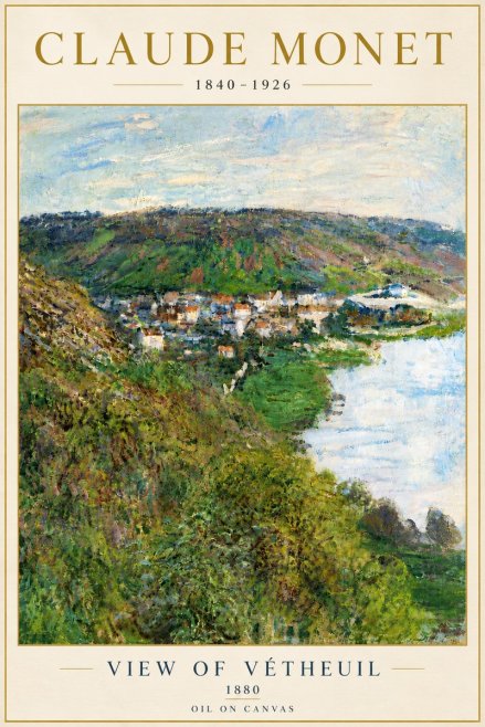 Monet View of Vétheuil II No6 - Plakát