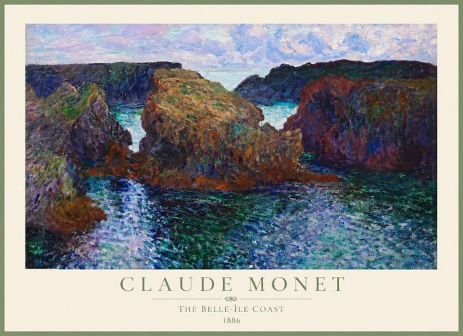 Monet The Belle-île Coast No3 - Plakát