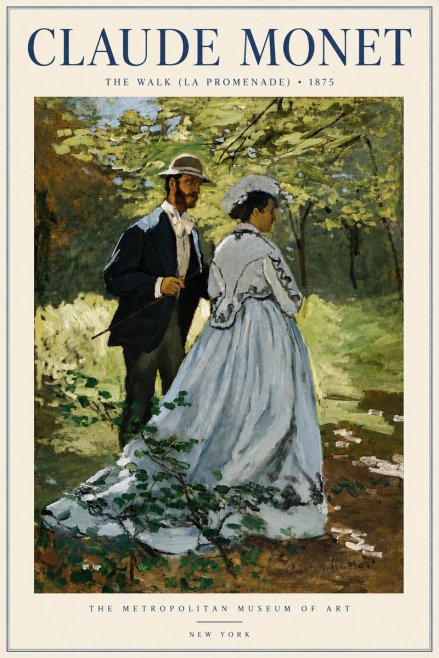 Monet The Walk (La Promenade) No6 - Plakát