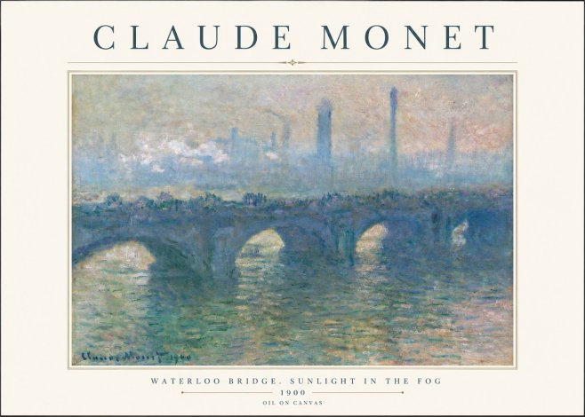 Monet Waterloo Bridge. Sunlight in the Fog No3 - Plakát