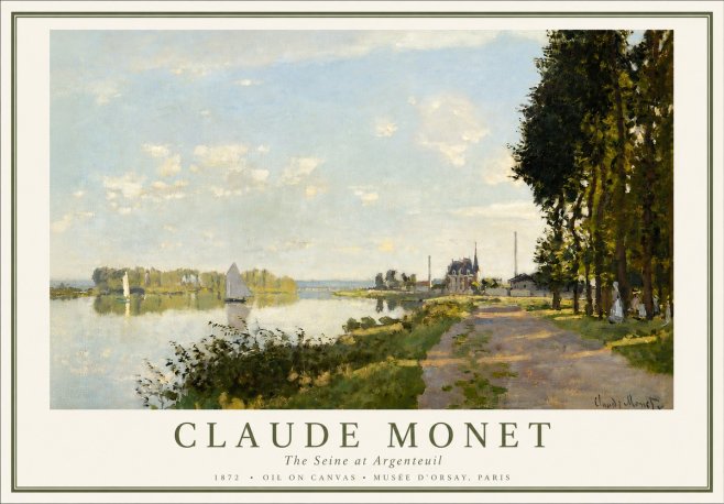 Monet The Seine at Argenteuil No3 - Plakát