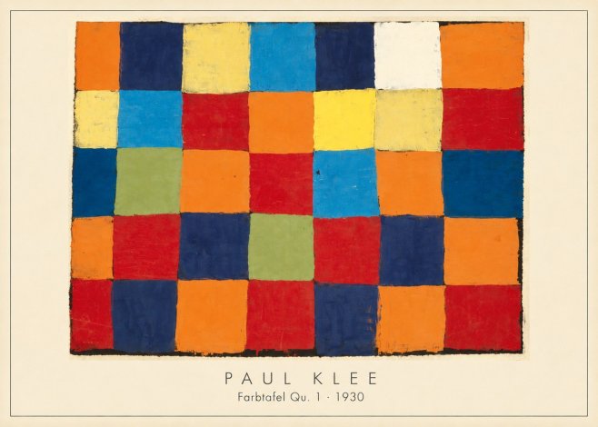 Paul Klee Farbetafel Qu 1 · 1930 No3 - Plakát
