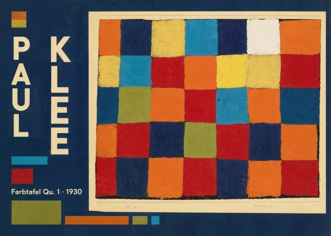 Paul Klee Farbetafel Qu 1 · 1930 No4 - Plakát