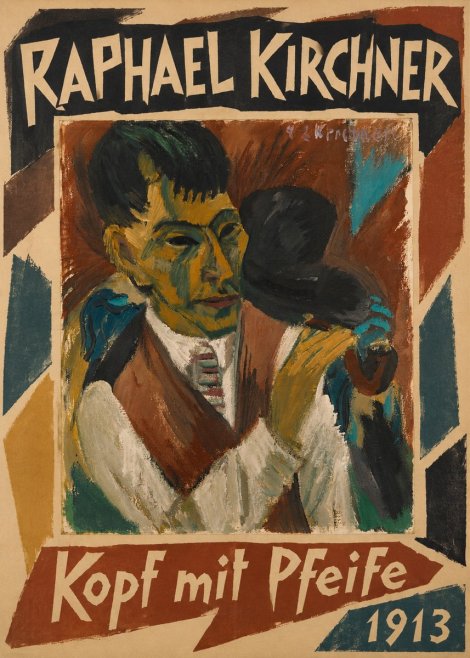 Raphael Kirchner Kopf Mit Pfeife No1 - Plakát