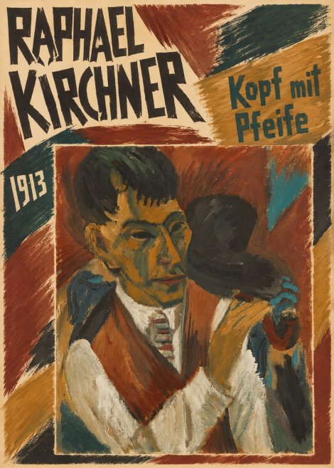 Raphael Kirchner Kopf Mit Pfeife No4 - Plakát
