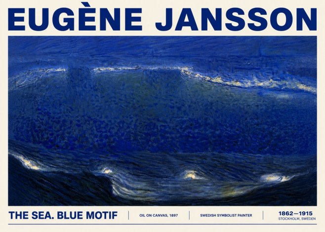 Eugène Jansson The Sea. Blue Motif No5 - Plakát