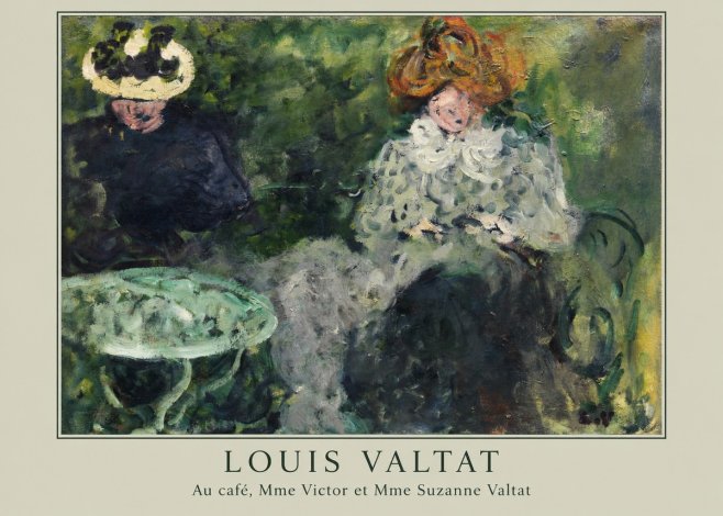 Louis Valtat Au Café, Mme Victor Et Mme Suzanne Valtat No4 - Plakát