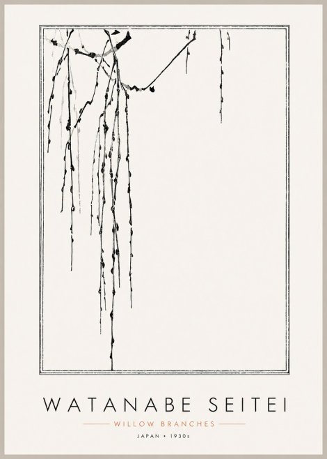 Watanabe Seitei Willow Branches I No3 - Plakát