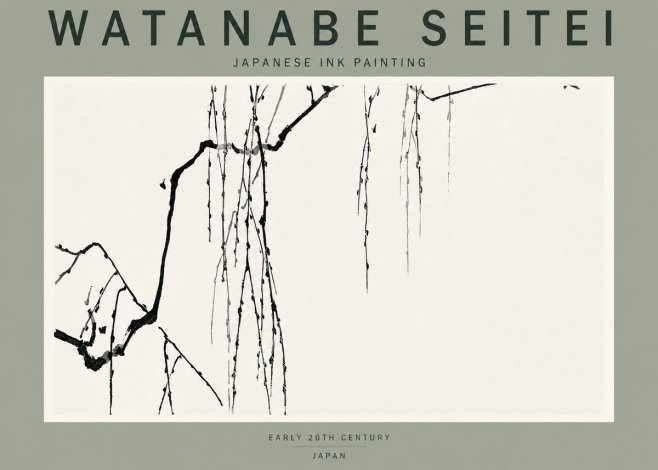 Watanabe Seitei Willow Branches II No2 - Plakát
