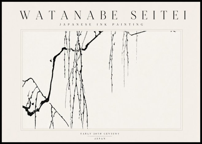 Watanabe Seitei Willow Branches II No3 - Plakát