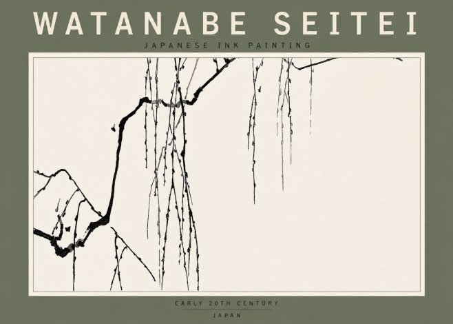 Watanabe Seitei Willow Branches II No6 - Plakát