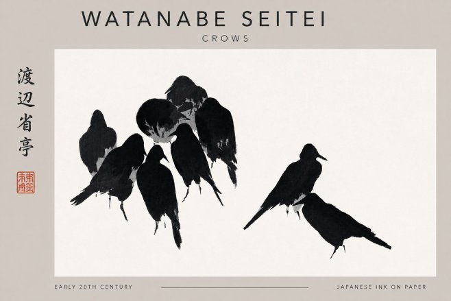 Watanabe Seitei Crows No3 - Plakát