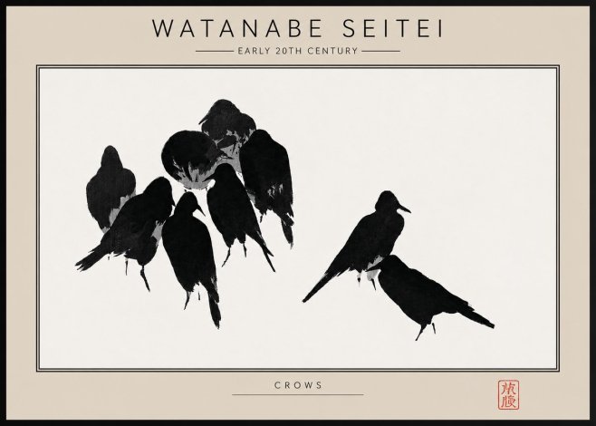 Watanabe Seitei Crows No4 - Plakát