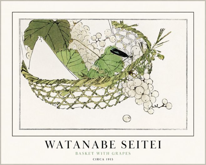 Watanabe Seitei Basket with Grapes No1 - Plakát